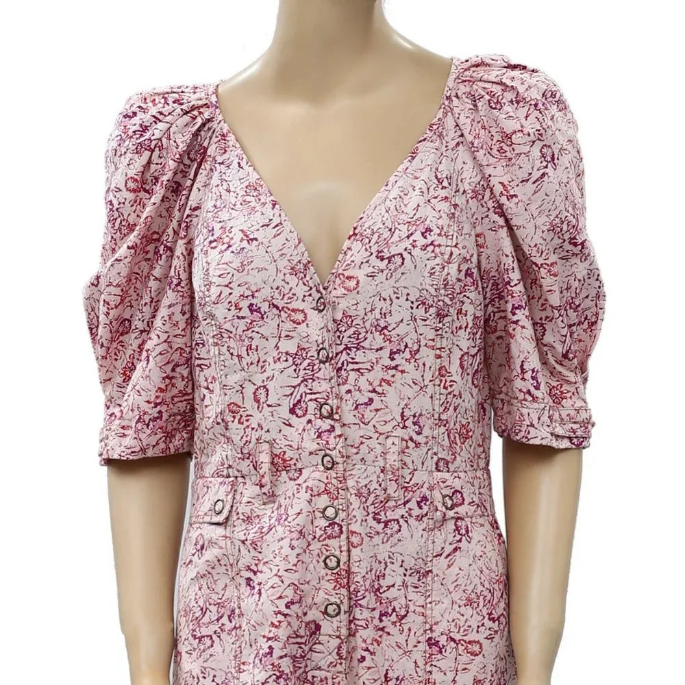 Free People Floral Jumpsuit Rosebud Size 4 NWOT